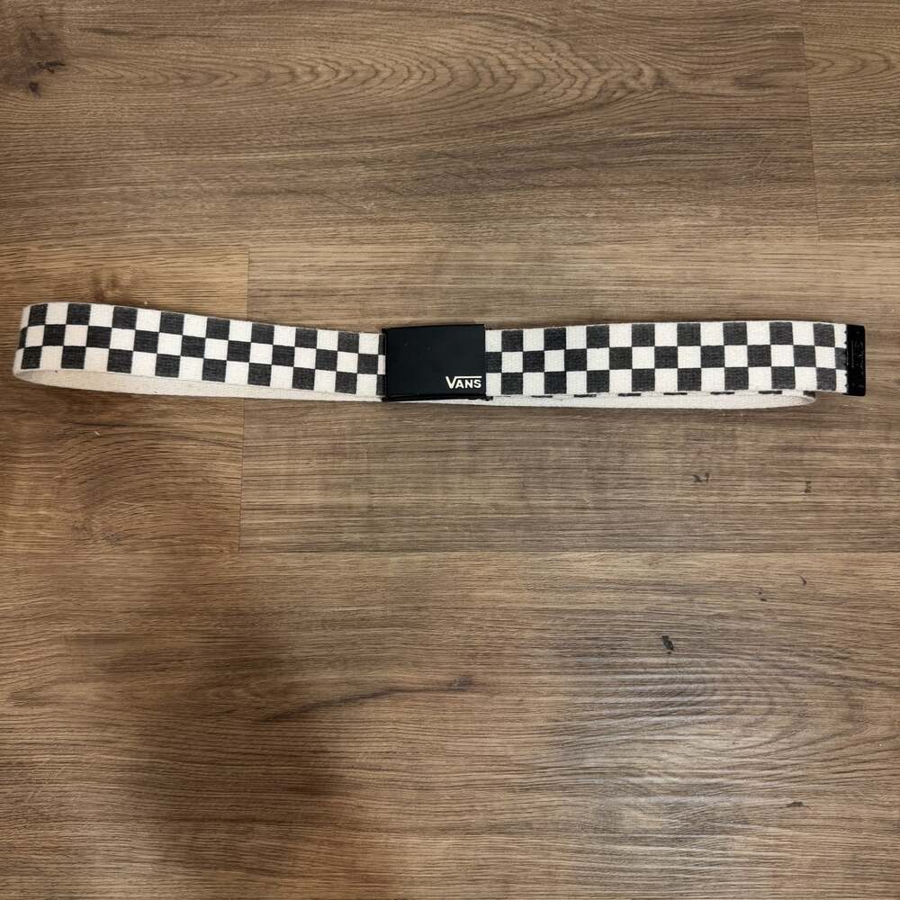 Vans Deppster II Web Belt Black White Checkerboard Buckle One Size Fits All